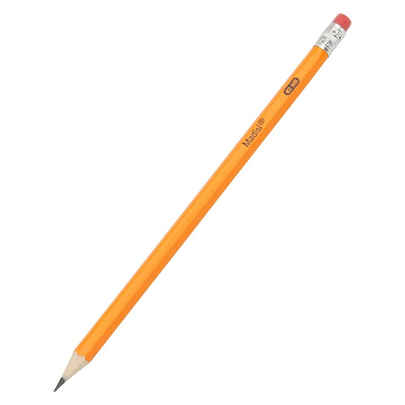 Madisi Wood-Cased #2 HB Pencils, Yellow, Pre-sharpened, 16 Packs of 12-Count, 192 pencils in box - Image 3